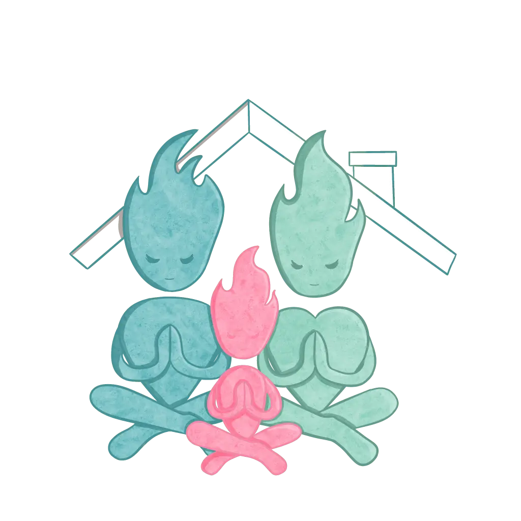 Familia almix meditando